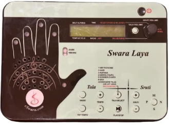 Front controls of the Swara Laya Carnatic metronome